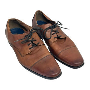 Gordon Rush Beck Mens 10.5 Shoes Brown Leather Derby Cap Toe 105285